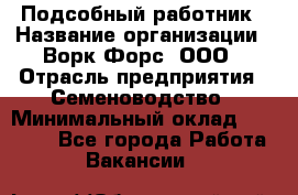 Подсобный работник › Название организации ­ Ворк Форс, ООО › Отрасль предприятия ­ Семеноводство › Минимальный оклад ­ 30 000 - Все города Работа » Вакансии   